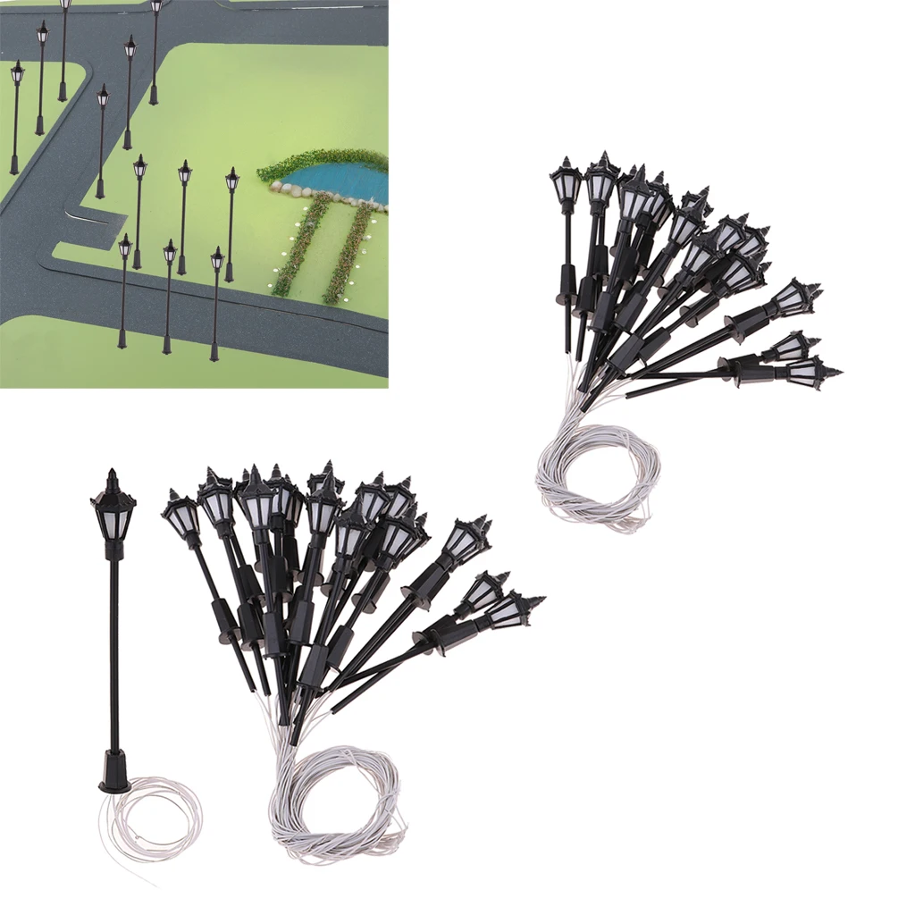 40pc 1:100 1:75 Scale HO Scale Led Street Lights For Sand Table Model Decor
