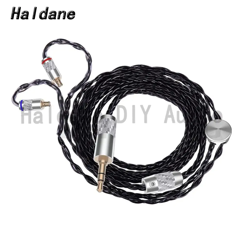 Haldane HIFI Soft Black 1 2m 7nOCC Silver Plated A2DC Headphone Upgrade Cable For CKR100 CKR90 CKS1100 LS50 Headphones