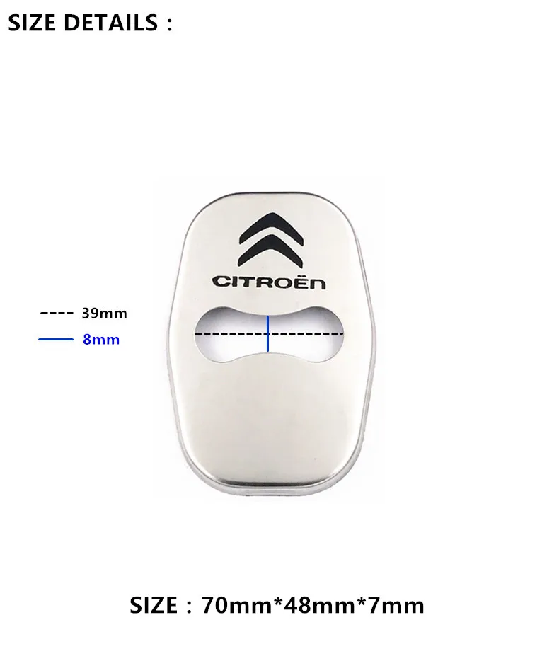 Отделка дверного замка для защиты от ржавчины Нержавеющая сталь Пластик Крышка для Citroen C1 C2 C3 C4 C5 C6 C8 C4L DS3 DS4 DS5 DS5LS DS6
