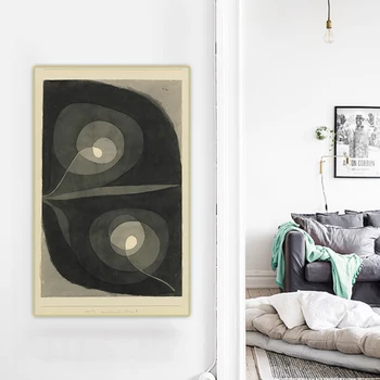 

Citon Paul Klee《Spiral Screw Flowers》Canvas Art Oil Painting Artwork Print Poster Picture Wall Decor Home Living Room Decoration