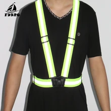 FDBRO, унисекс, жилеты для бега, высокая видимость, светоотражающий, эластичный, безопасный жилет, Прямая поставка, подходит для велоспорта, спорта, одежда для улицы