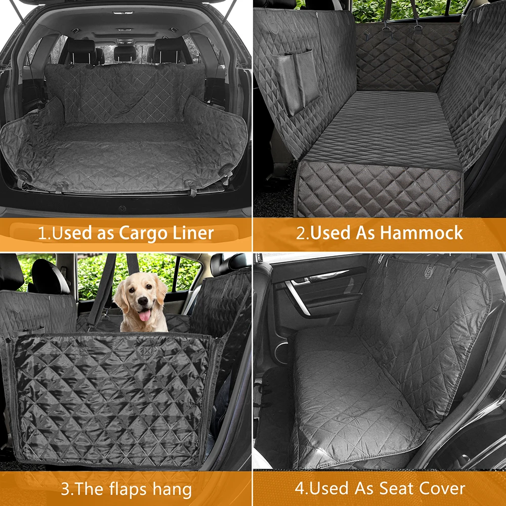 Baratos Funda de asiento de coche de perro acolchado de lujo para viajes de coche, funda de asiento de Banco de perro para coche, funda de cojín de hamaca para mascotas a prueba de agua