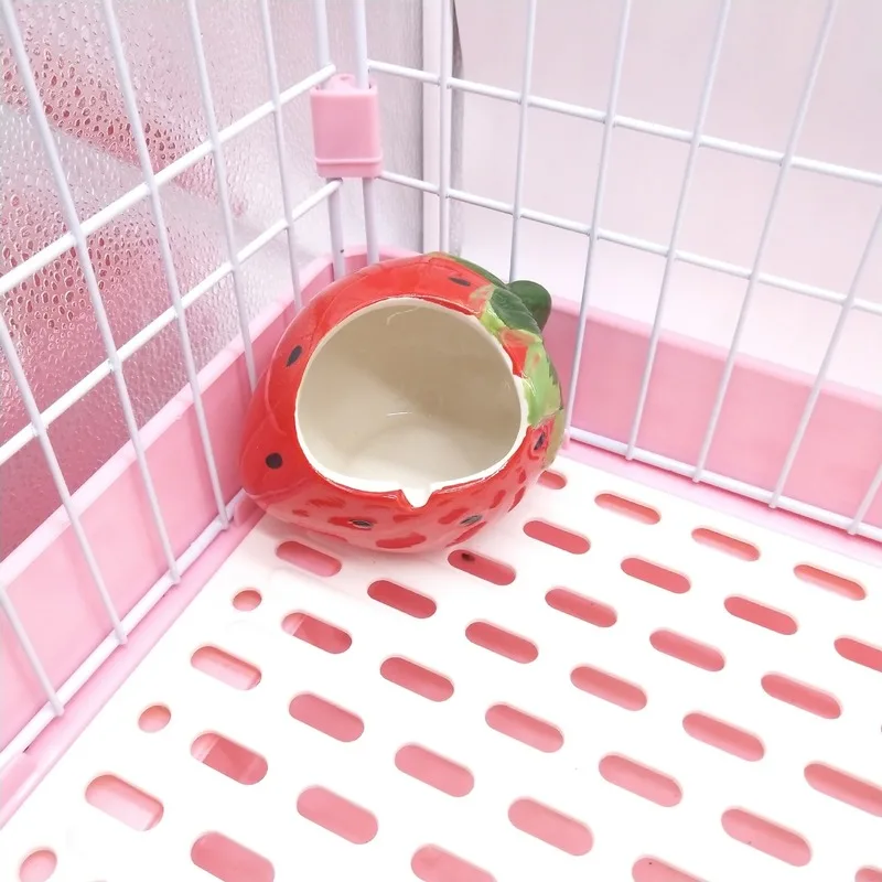 Cute Hamster Ceramic House Small Animals Totoro Hedgehog Summer Summer Cooling Nest Cage Cave Suitable for Small Pet Toys