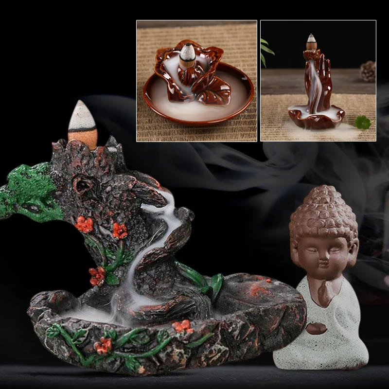 Горелка для благовоний с орнаментом гостиной керамическая курильница