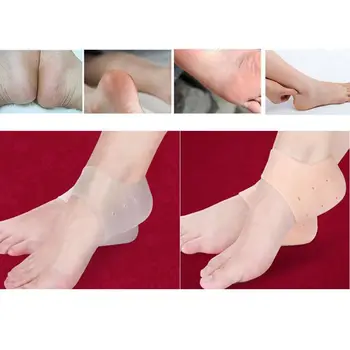 

2Pcs Silicone Gel Moisturizing Plantar Fasciitis Heel Socks Unisex Foot Protectors Shoe Cushion Cracked Pain Relief Inserts Pads