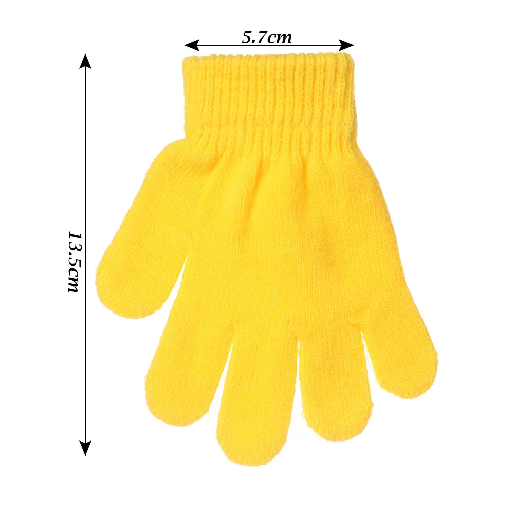 1 Pair Child Magic Glove Girl Boy Kid Stretchy Knitted Winter Warm Full Finger Gloves Children's Figure Skating Special Gloves