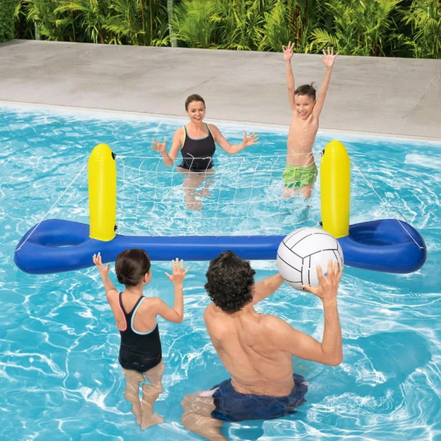 Parent Child Swimming Pool Water Inflatable Volleyball Basketball Ball Water Net Mattress Sports Games Circle Float Beach Toys 3