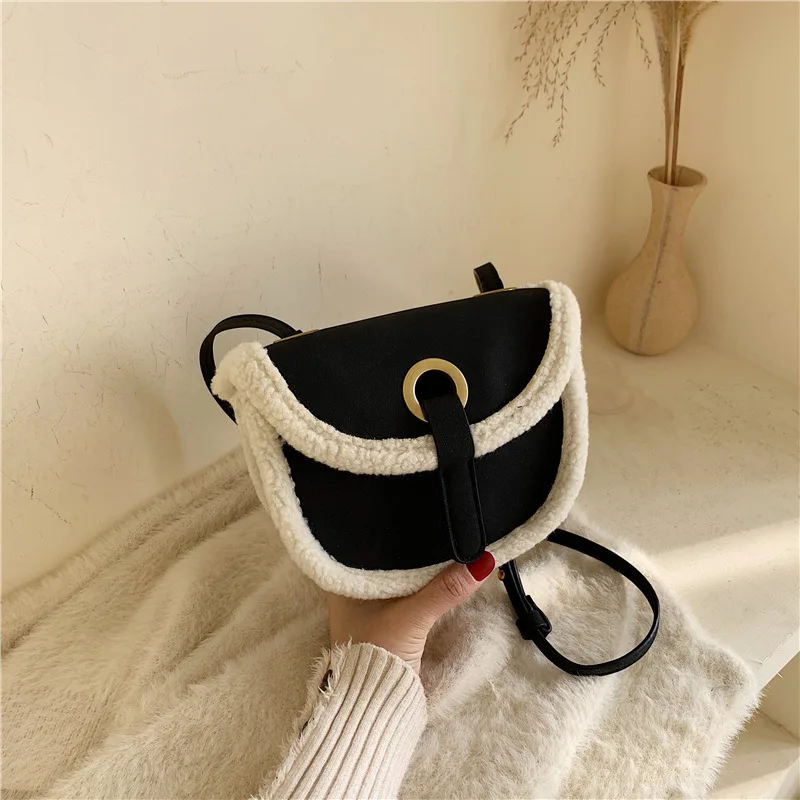 

Autumn And Winter Graceful Bag WOMEN'S Bag New Style 2019 Online Celebrity Plush Shoulder Bag Women's Versatile INS Fashion Maom