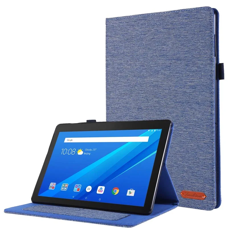 

Cloth pattern book style tablet case For Lenovo Tab E10 E 10 TB-X104F 10.1inch Stand Cover with Card slots