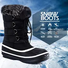 KushyShoo damskie wodoodporne buty zimowe ciepłe izolowane buty śnieżne buty outdoorowe damskie Zapatos De Mujer(China)