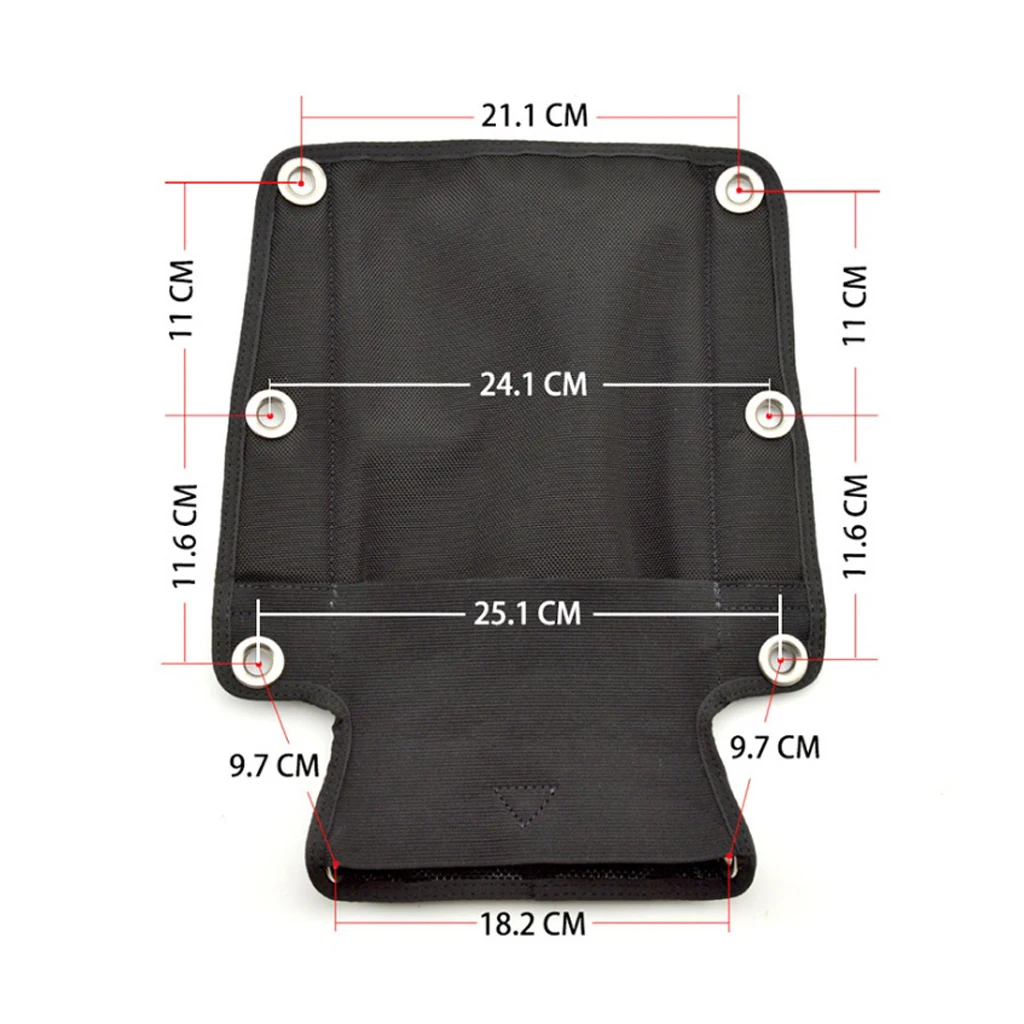 Tech Dive Backplate Pad for Technical Scuba Diving BCD Harness Equipment Durable Scuba Diving Back Plate Pad 