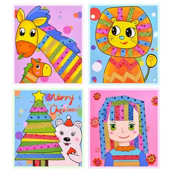 

Kids Paste Painting Set Children Handmade DIY Colored Tape Stickers