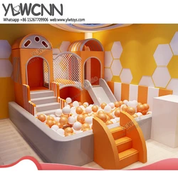 Accessoires de terrain de jeu doux pour enfants, boule coulissante amusante en plastique, clôture de piscine, labyrinthe pour bébé, parc de paradis intérieur personnalisé 
