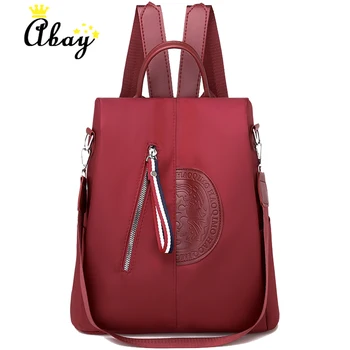 

2019 new brand anti-theft multi-function backpack female fashion high quality student bag ladies waterproof Oxford fur bag new