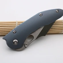 Высокое качество заказной стежок складной нож S35VN лезвие анодированный титановая ручка выживания тактический карманный нож EDC