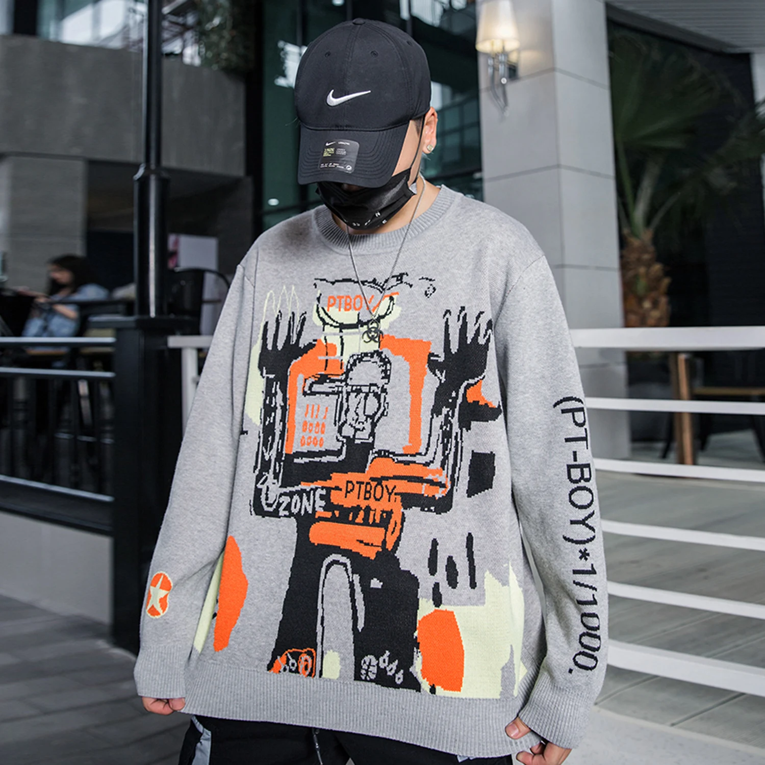 Aelfric Eden хип хоп мультфильм письмо Трикотаж мужские свитера Harajuku модные мужские пуловеры повседневные топы уличного стиля верхняя одежда