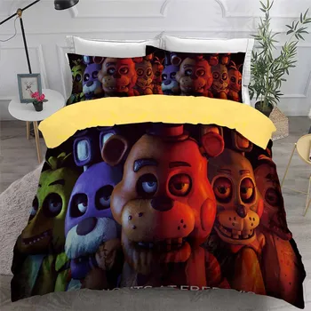 

HELENGILI 3D Bedding Set Five Nights at Freddy's Print Duvet Cover Set Bedcloth with Pillowcase Bed Set Home Textiles #WYHG01