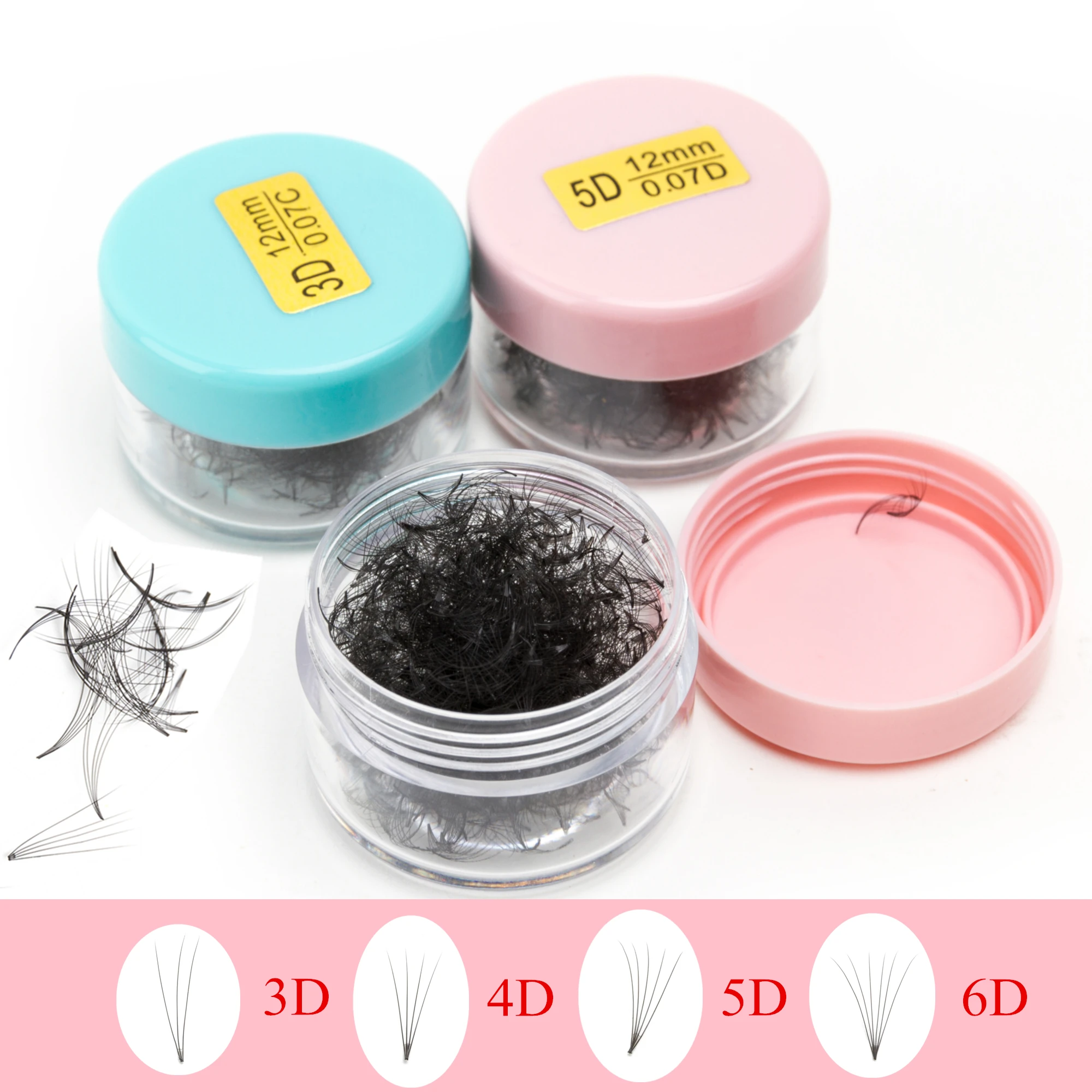 

Seashine Short Stem Pre Made fans 300 Loose Fans Jar Volume lashes Pre Made Fans Volume Lashes Eyelash Extension