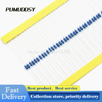 

200PCS 1/6W Metal Film Resistor 1R - 1M Ohm DIP Color Ring Resistance 22R 47R 100R 220R 470R 1K 4.7K 51K 100K 220K 470K 680K 1M