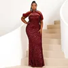 Bisi Sequin African Long Gown