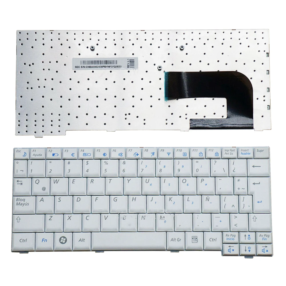 SP Клавиатура для ноутбука SAMSUNG NC10 ND10 N140 N128 N130 N110 N108 N135 Испания белого и черного цвета