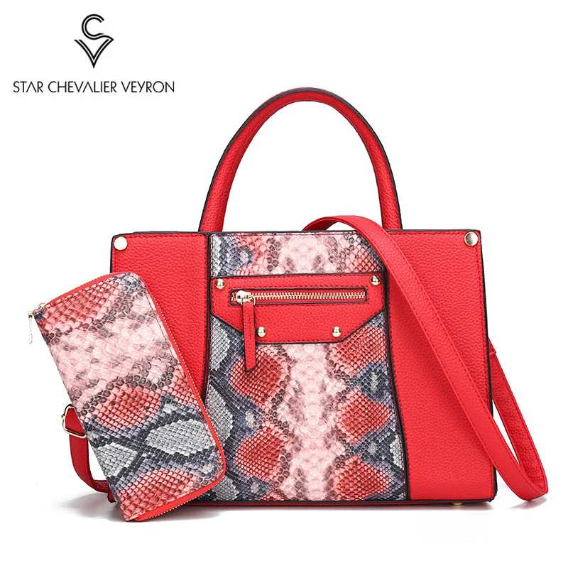 

2 Set Women's Shoulder Bag Women Messenger Bag Totes Bag 2020 New Crocodile Pattern Channels Handbags Purses and Handbags Clutch