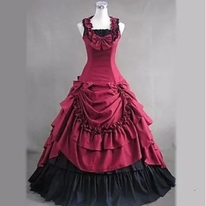 Викторианское платье для Хеллоуина, для взрослых, для женщин, красивый, викторианский, красный костюм, Gottlorita's, большое, персонализированное платье