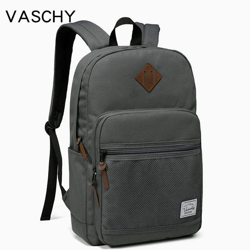 VASCHY School Backpack for Teenagers Boys Girls School Bags Student Bookbag Waterproof Casual Backpack for Children Men Women