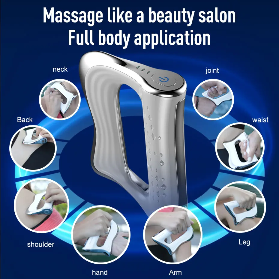 Myofascial Massager Electric Physiotherapy Microcurrent microvibration with NMES Fascia Wrap Film Impact Relax Deep Massager