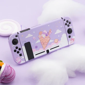 

Ice cream Cat Protective Shell Split Housing TPU Soft Cover Shell NS Game Console Case Box For Nintendo Switch Accessories