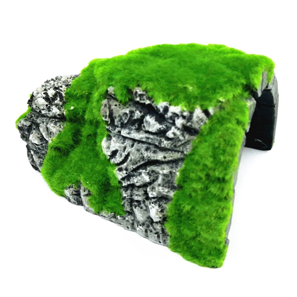 New Reptiles Habitat Decoration Hiding Cave Fish Turtle Tank Basking Ornament NE - Цвет: ZR-016C
