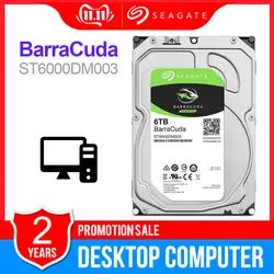Seagate 6 ТБ настольный жесткий диск внутренний жесткий диск 7200 об/мин SATA3 6 ГБ/сек. 25 Мб Кэш 3,5 дюйма жесткий диск HDD диск для компьютера ST6000DM004
