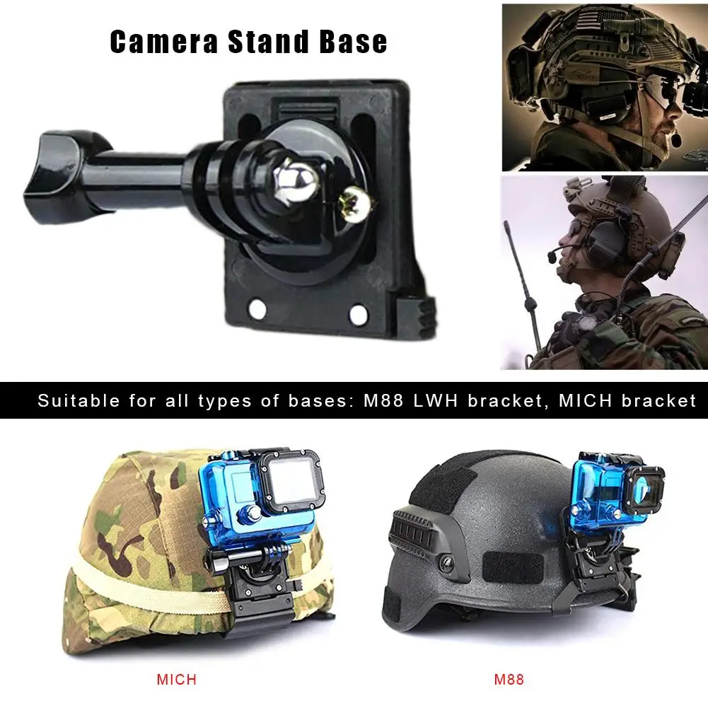 Быстрый/AF/NVG/M88 Тактический Шлем Базовый адаптер фиксированное Крепление с винтом для Gopro HD Hero 1-5 экшн-камера 90 градусов регулируемая