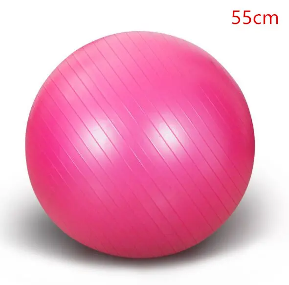 55cm Pink Спортивные мячи для йоги Bola Пилатес фитнес спортзал фитбол для баланса Пилатес тренировки Массажный мяч 45 см 55 см 65-75 см - Цвет: 55cm Pink