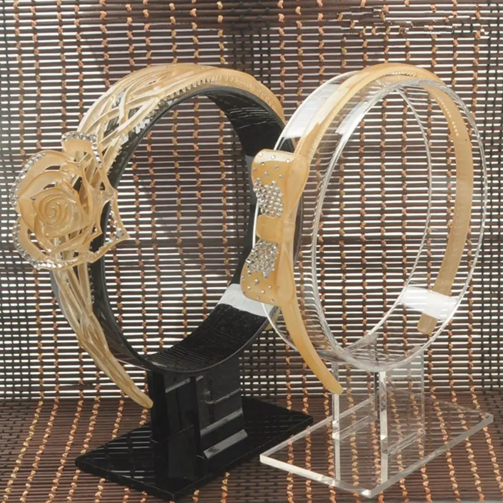 

Acrylic Headband Holder Hair Band Headgear Display Stand Black Display Stand Black Jewelry Holder Household Storage Display Stan