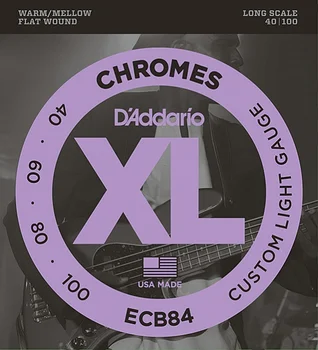 

Ecb84 chromes bass string kit for bass guitar, custom light, 40-100, D'Addario