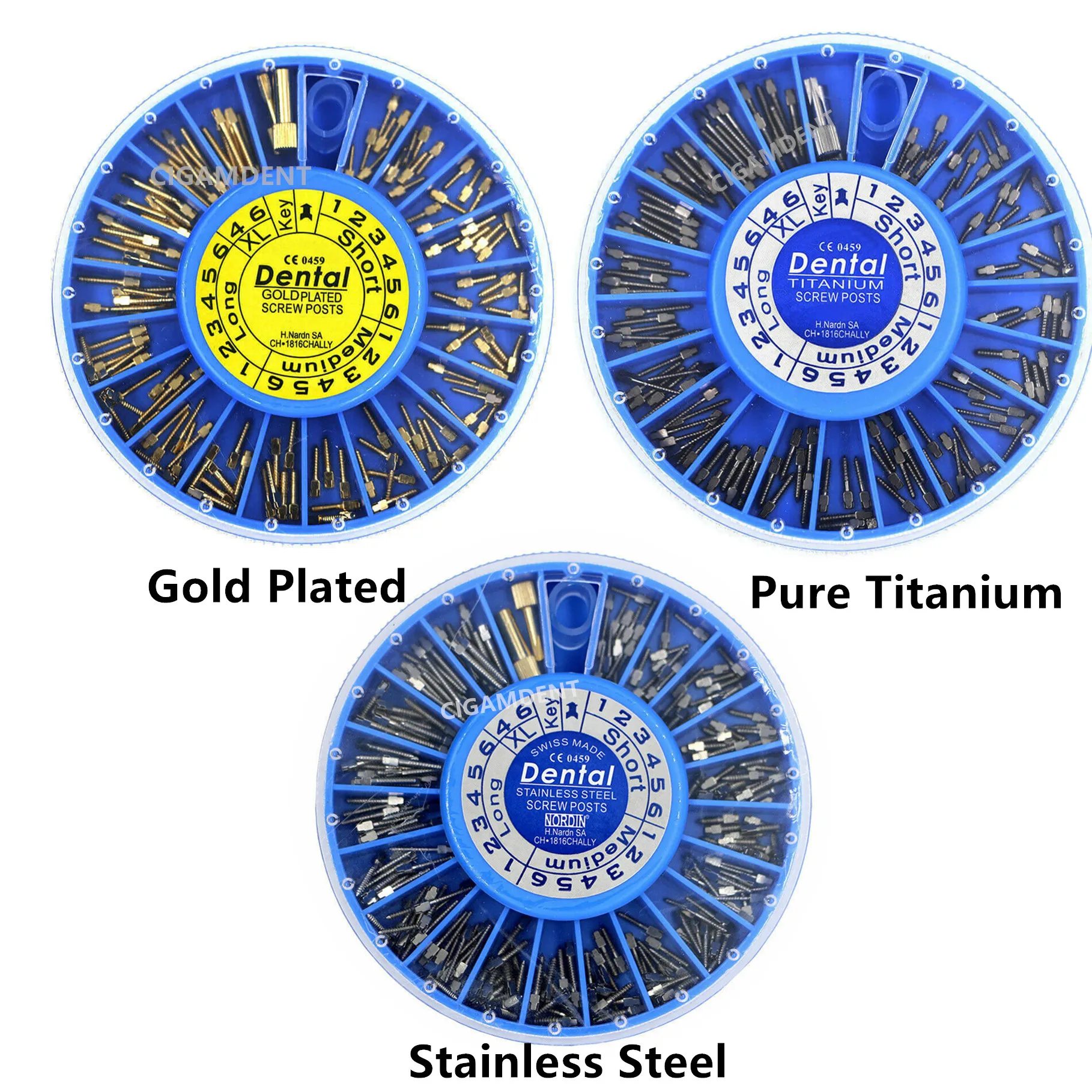 1box Dental Endodontic Conical Screw Post Endo Root Canal Pins Pure