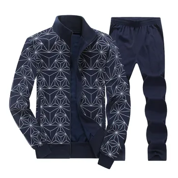 

2020 Fashion Spring Autumn Men Sporting Suit Hoodies Sweatshirt+Pants Sweatsuit Two Piece Set Tracksuit Clothing 8XL