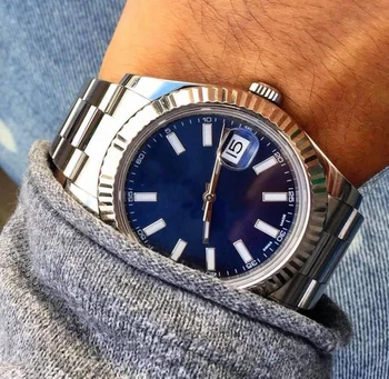 

luxury watch men AAA 40mm automatic mechanical No battery sweeping Date JUST stainless steel watches 2813 57