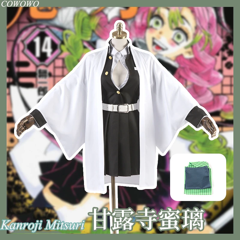 Anime Demon Slayer Kimetsu No Yaiba Kanroji Mitsuri Kimono Cosplay Costume 