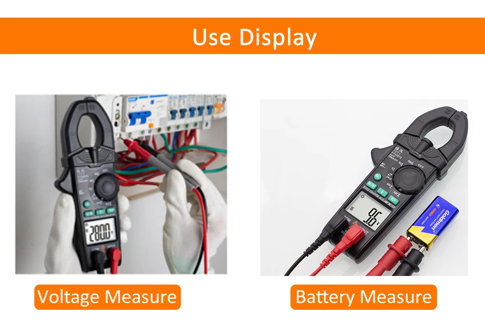 Цифровой клещи AC DC клещи мультиметр автоматический диапазон Бесконтактный мультиметр True RMS токовый зажим