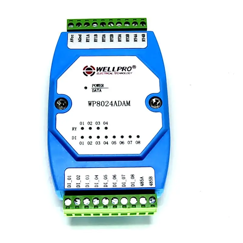 Цифровой вход и выход модули переключатель изолированный модуль 8DI/4RY RS485 MODBUS communication-WP8024ADAM