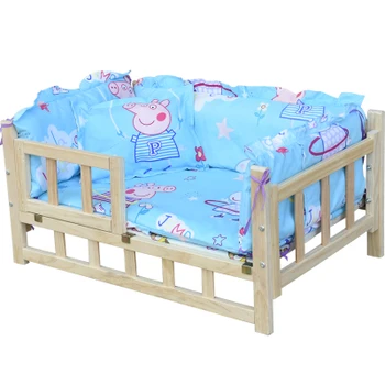 

M8 Solid Wood Pet Bed Cat Dog Small Medium and Large Kennel Teddy VIP Than Bear Golden Hair Wooden kattenmand cama perro