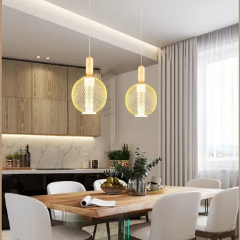 

Creative bird cage chandelier retro design LED pendant lamp loft light