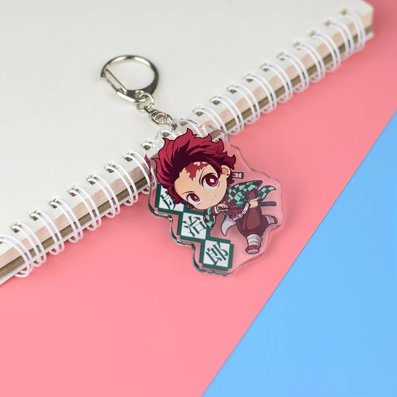 Брелок для ключей Kimetsu No Yaiba, Demon Slayer, Рождество, Kamado Tanjirou Nezuko, косплей, акриловый брелок, реквизит