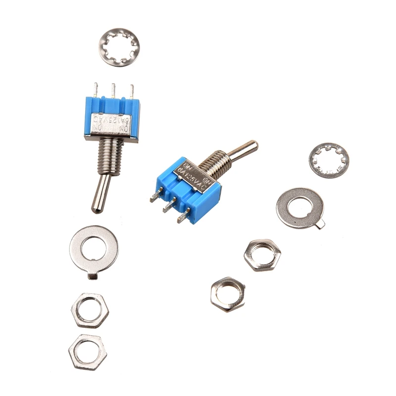 AC 250 V/3A 120 V/6A ВКЛ-ВЫКЛ 2 положения SPDT самоблокирующийся тумблер 5 шт