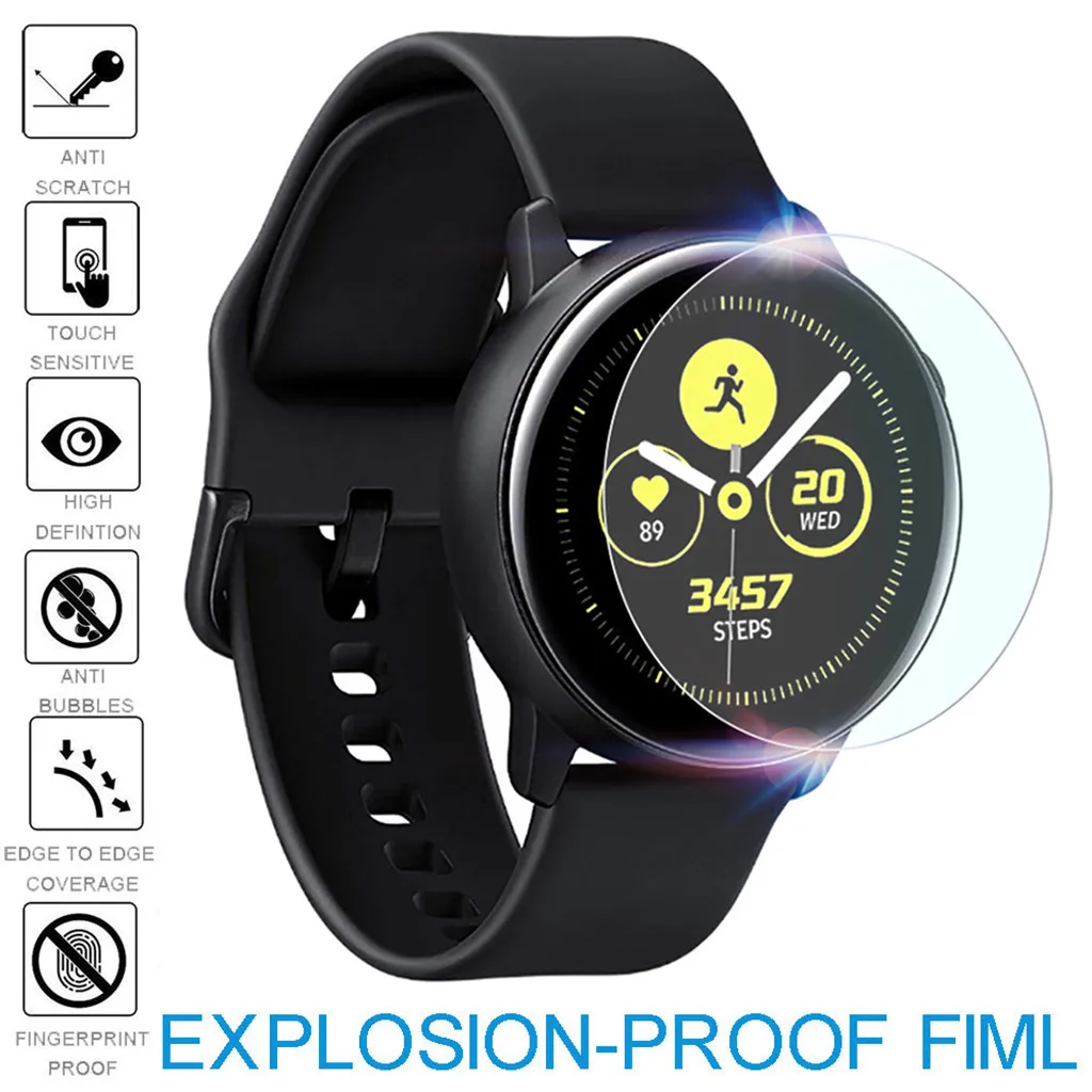 2 шт Взрывозащищенная пленка для samsung Galaxy Watch Active TPU Защитная пленка для экрана от царапин, не содержит пузырей, ультратонкая