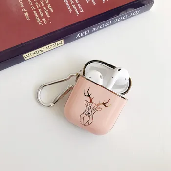 

mypods cool electroplating shinning deer wapiti TPU soft plastic case Airpods unique for Apple Airpods2 bluetooth earphone case