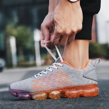 

New air cushion soft sports shoes casual handsome personality light and comfortable breathable damping running shoes