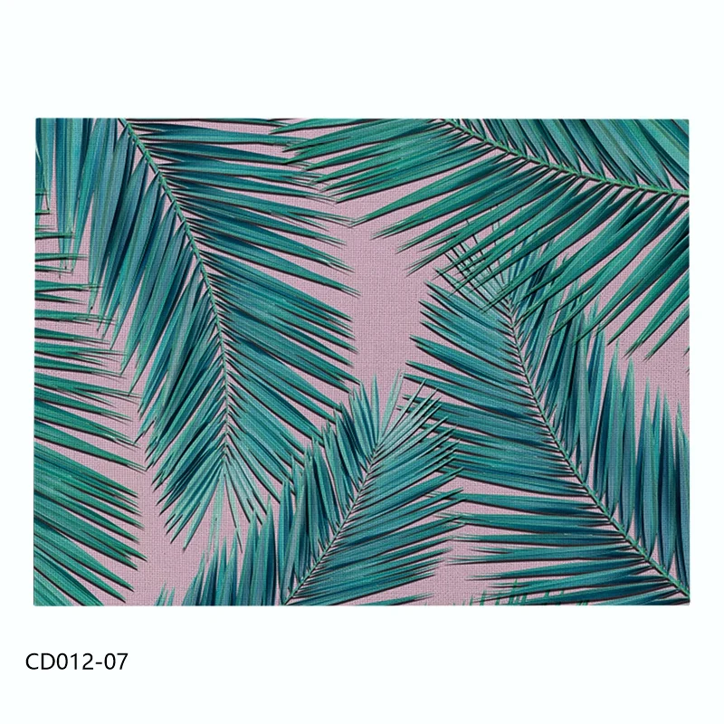 CD012-07 Модный льняной/хлопковый коврик, мультяшный коврик для кухни, обеденного стола, подстаканник, столовый набор, коврик для стола, коврик для домашнего декора - Цвет: CD012-07